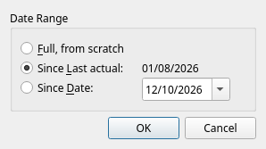 The rebuild dialog